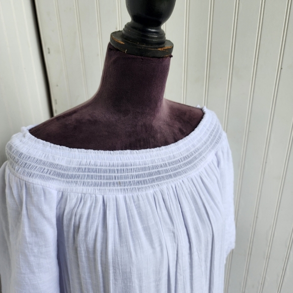 $65 NWT Marissa Olivia Midi Dress Womens Puff Balloon Sleeve Off The Shoulder S - Picture 2 of 11